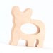 natural teether - FRENCH BULLDOG - organic wooden teething toy, eco friendly imagination play for infant, baby, toddler