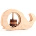 whale RING RATTLE - a natural wooden deep sea teether toy - ocean nursery decor, eco-friendly organic learning toy for montessori baby
