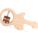 mod guitar RING RATTLE - all natural wooden toy, montessori wood play with organic finish, eco-friendly and local