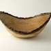 Natural-Edge Wood Bowl in Salvaged Black Oak: 9.5" Length x 4.25" Tall.