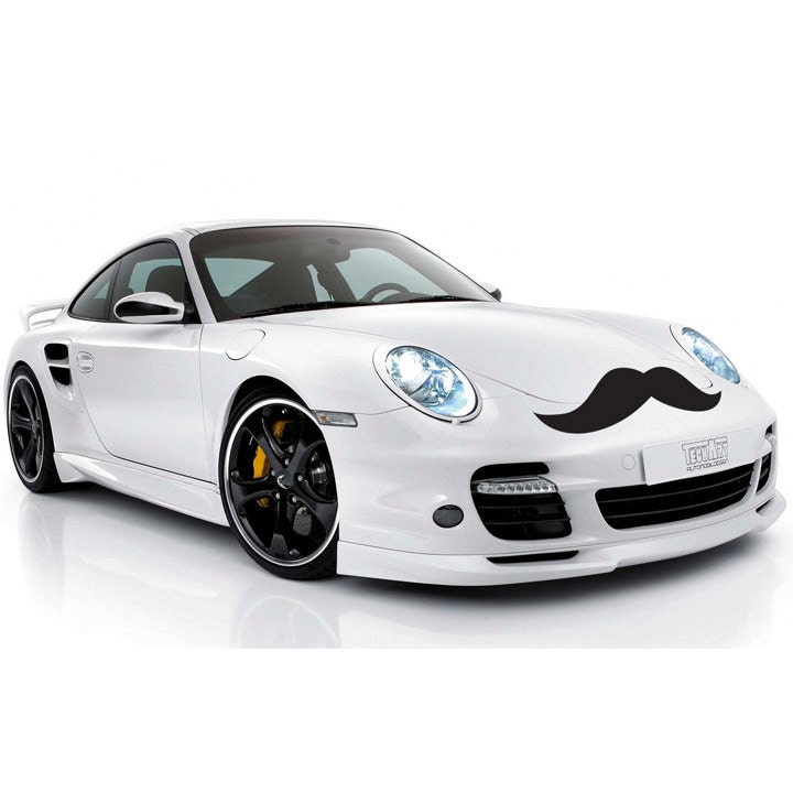 Mustache Car Decal, Large Vinyl Sticker, 2 PACK , 22"