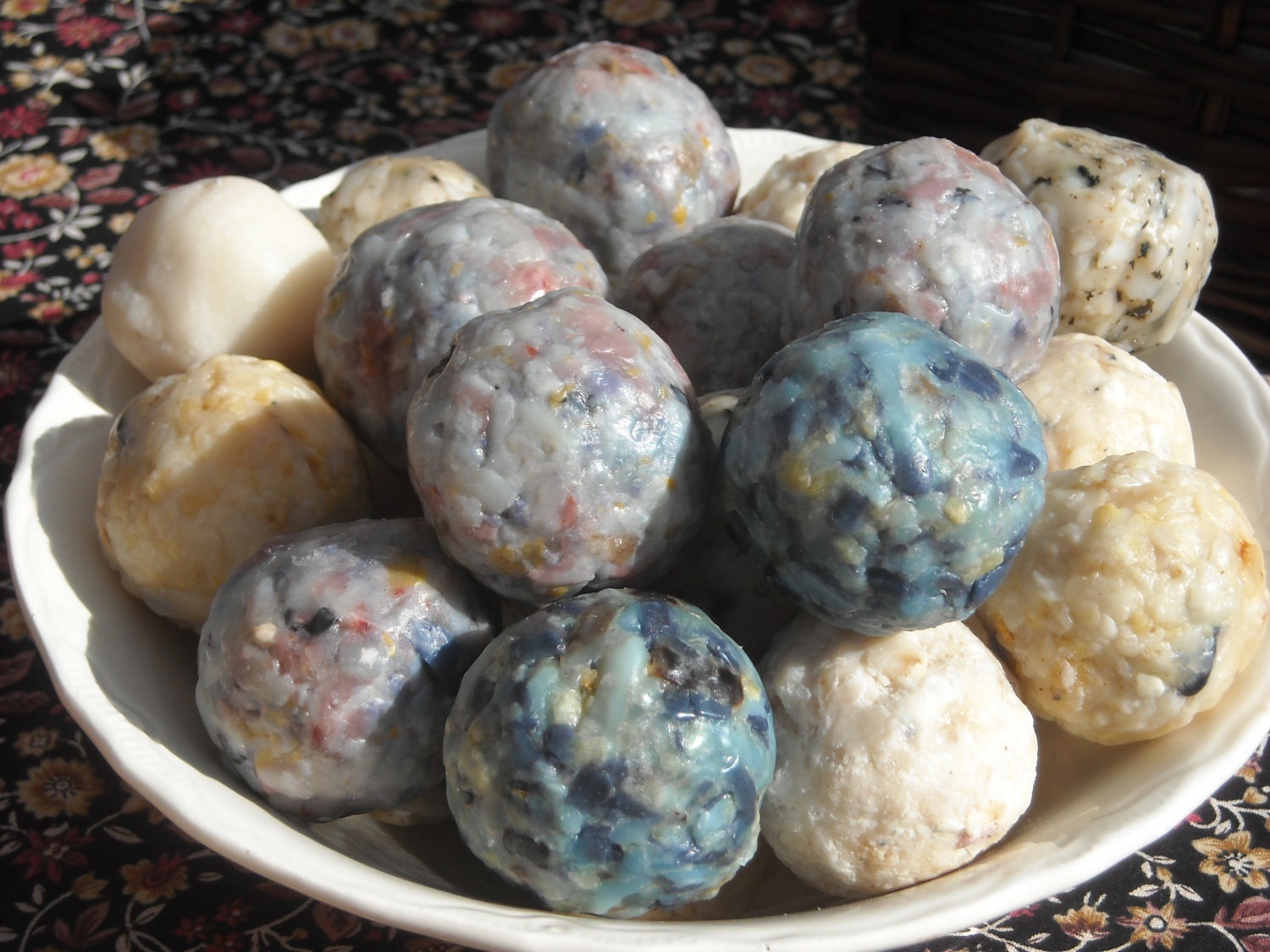4 Soap Balls - Various colors and scents made from scraps - Eco Friendly