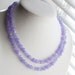 Long Lilac Jade Necklace . Violet . Bridal . Wedding