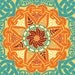 Geometric iPhone 4 Case, Renaissance Celtic Medallion Design Teal Blue Orange, White or Black Protective Silicone Rubber iPhone 4 S case
