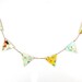 Wooden Nursery Rhyme Bunting. Handmade from Vintage Storybook Pages & Natural Wood. Bunny Rabbit Fishing Summertime