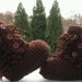 crochet ugg inspired baby boots chocolate brown fall winter baby booties slippers furry boots more colors