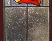 Stained Glass Window Panel Fall Leaf Sidelight or Transom