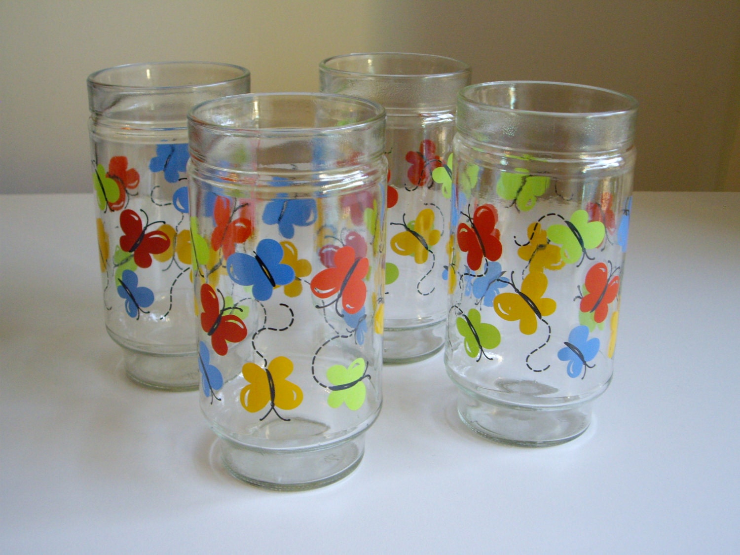 Vintage Drinking Glasses Or Decorated Tumblers By Vintagerous 