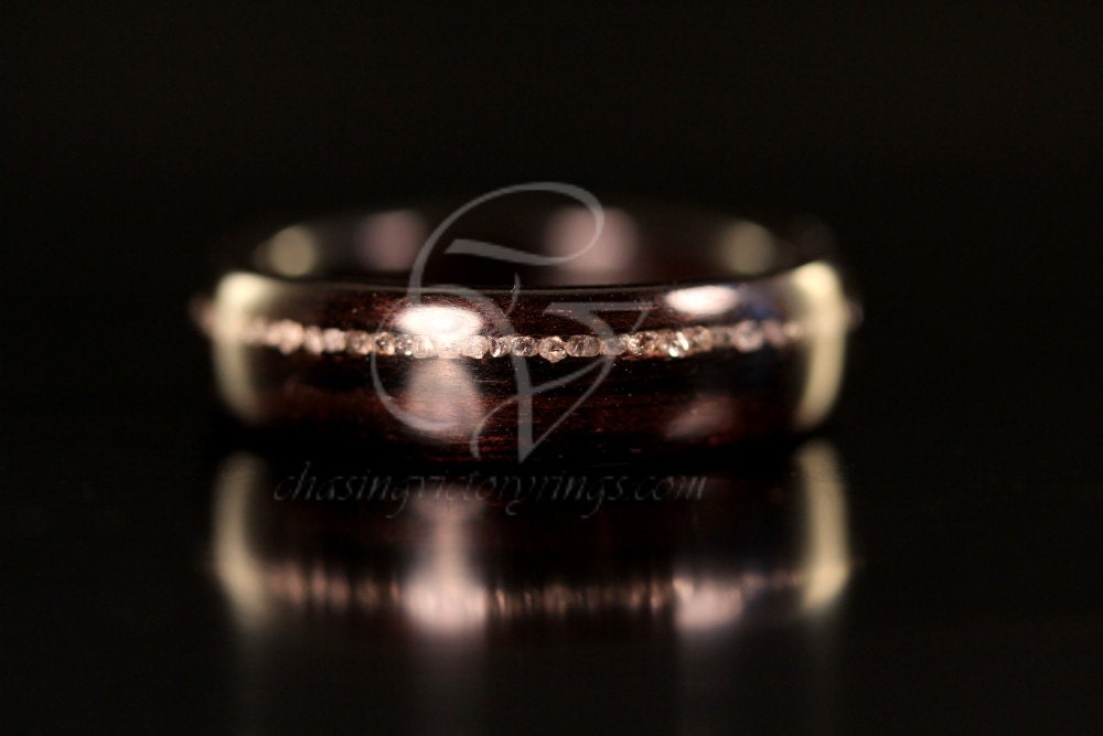 Ebony with Raw Diamond "Dust" Inlay