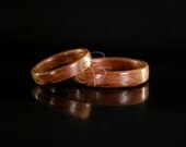 Pair of American Walnut Bentwood Rings