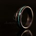 Black Bentwood Ring with Malachite Stone Inlay (Wooden Ring)