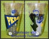 Cheerleader Megaphone Tumbler - 16oz personalized acrylic