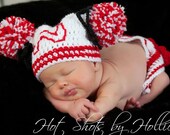 Crochet Cheerleader hat, Football hat, Great Photo Op, Newborn