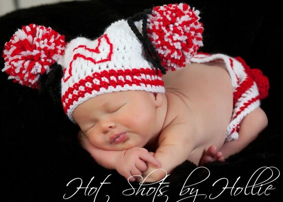 Crochet Cheerleader hat, Football hat, Great Photo Op, Newborn