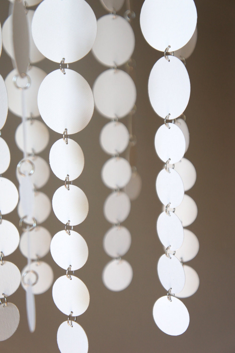 SALE-White Crib Mobile / White Chandelier