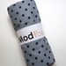 Fitted Crib/Toddler Sheet - Grey and Black Polka Dot
