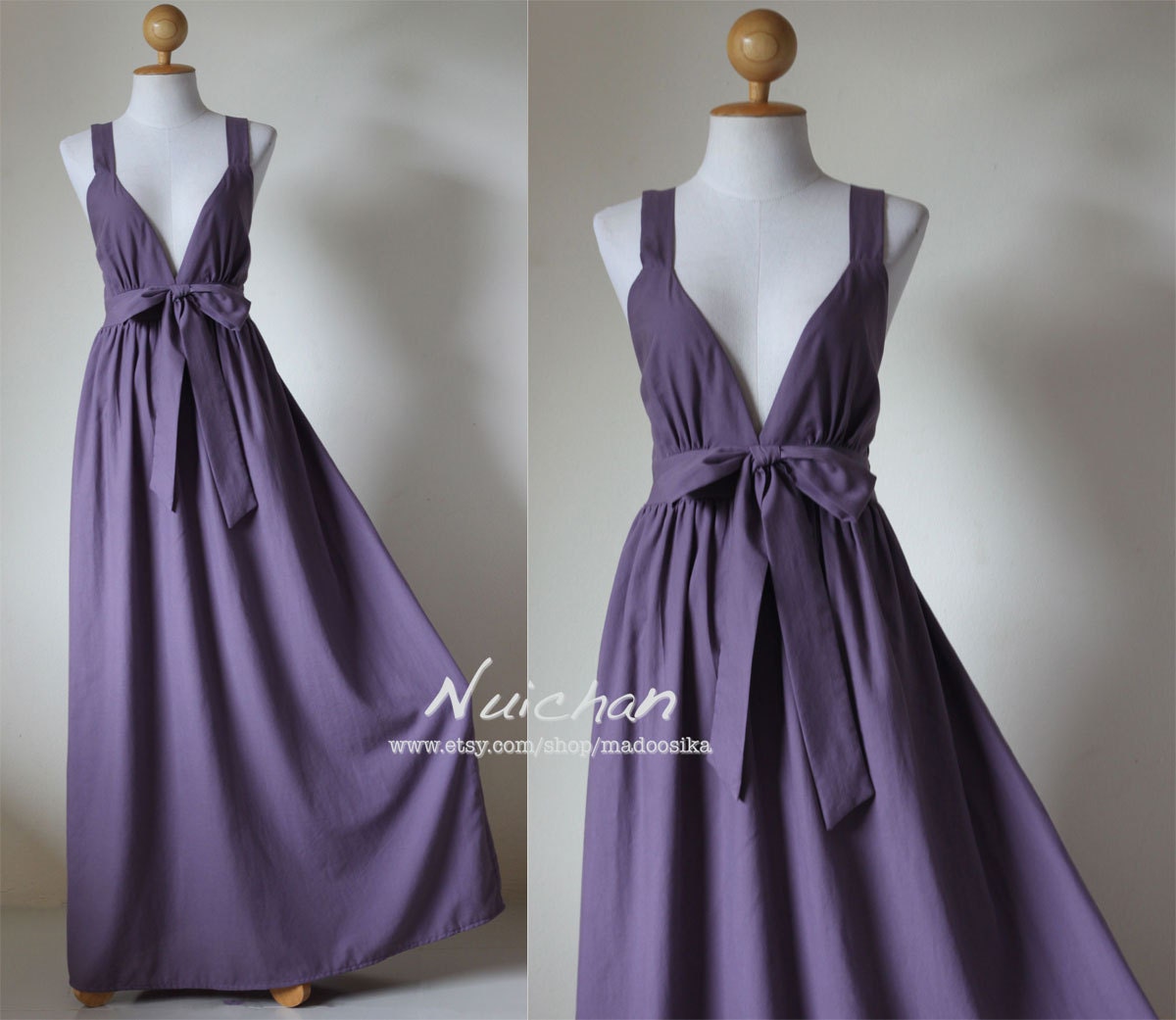 Elegant Purple Cocktail Bridesmaid Summer Dress : Love Party Collection