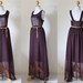 Maxi Chiffon Dress Zig Zag Hem Long Gown
