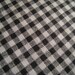Antique Black & White Gingham Cotton Fabric