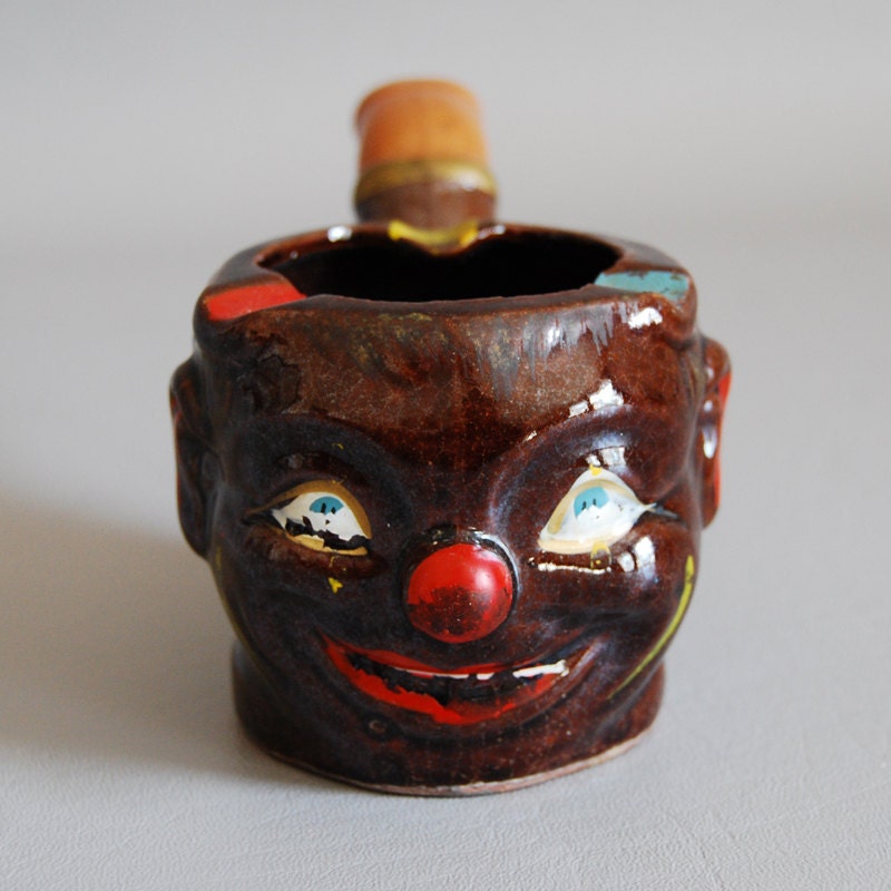 Vintage Black Americana Cigar Ashtray Japan by RealCoolVintage