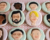 Portrait Cookies-Caricature-Personalized Portrait-Fun Party Favors-Personalized Birthday Gift