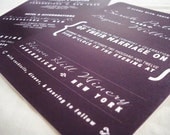 Wedding Invitation - Modern Set with Floral Accents on Shimmer Stock