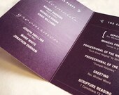 Tri-Fold Wedding Programs -  Pre-Folded on Shimmer Stock