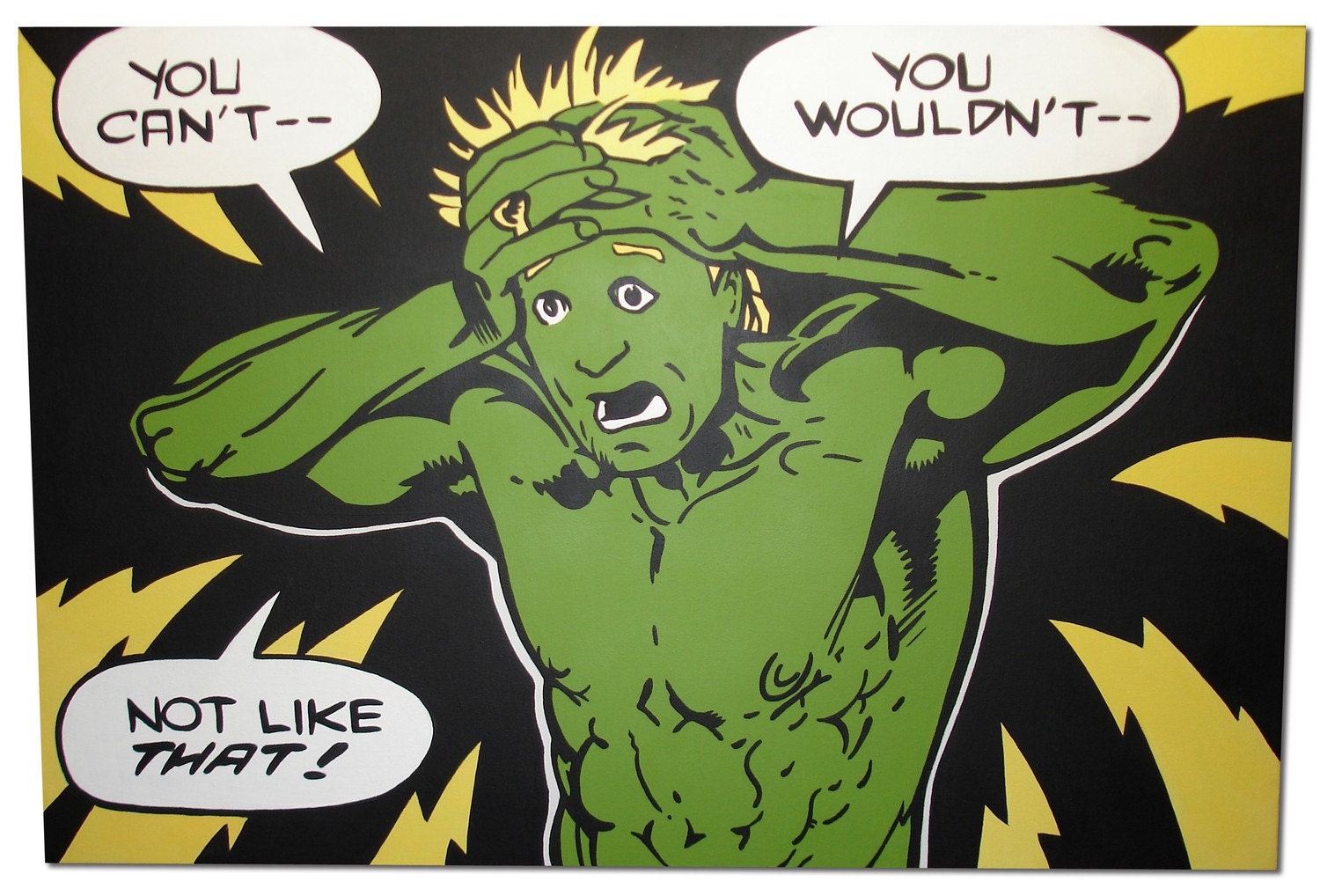 Brianic Pop Comic Art Painting Legion of Superheroes