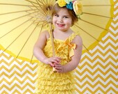 Yellow Petti Romper Pettiromper Vintage Lace Ruffles with Straps - Yellow- 6-12, 12 months, 2T, 3, 4, 5, 6 - pair w/ pettiskirt, tutu