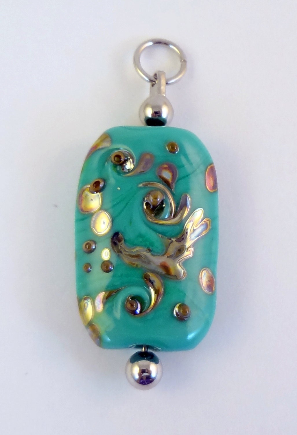 Lampwork Bead Pendant Focal Bead - 'Atlantis'