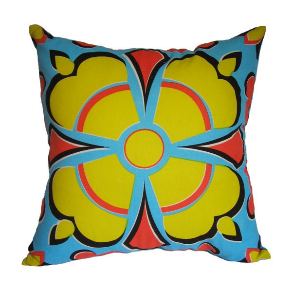 FOLK cushion cover in blue