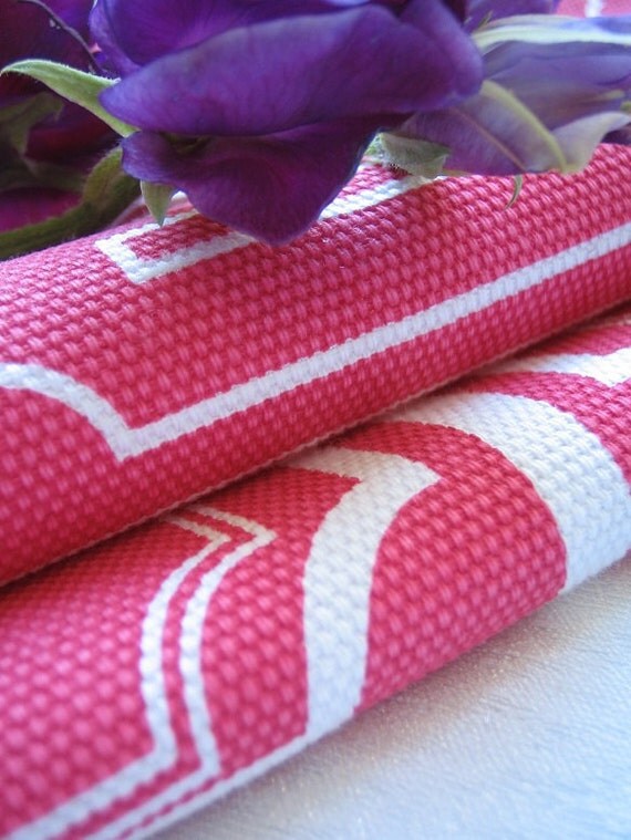 CHINOISE TILES hand screen printed fabric
