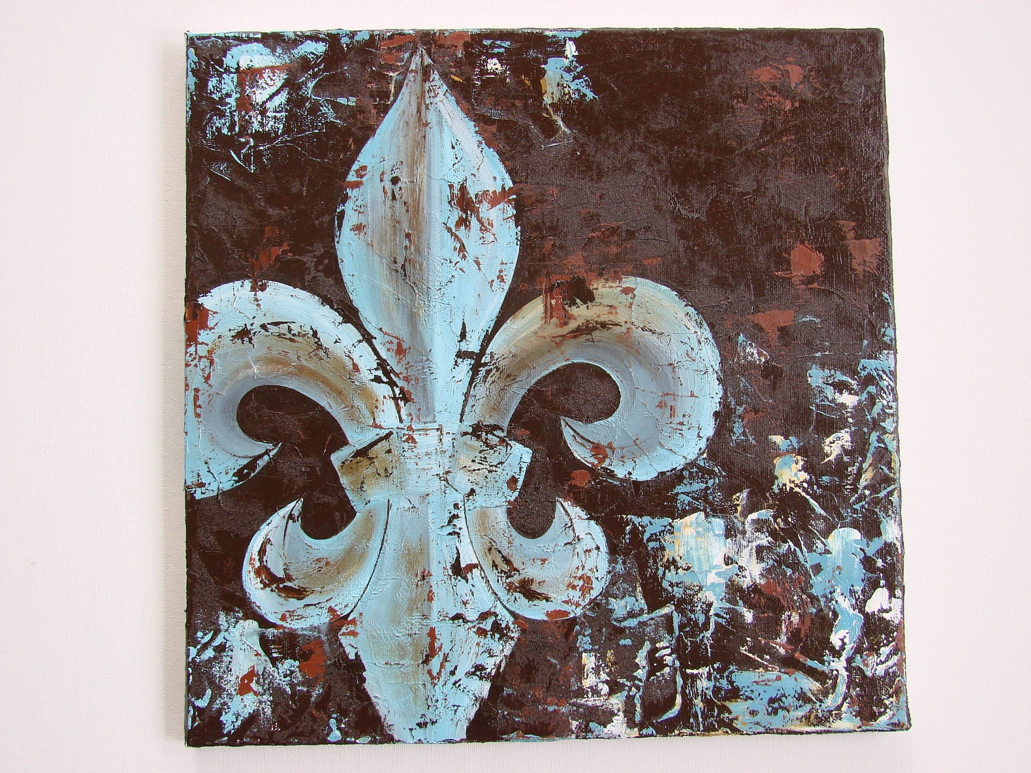 Fleur de Lis Oil canvas painting