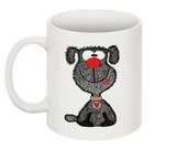 Personalized Mug with black poodle dog SALE