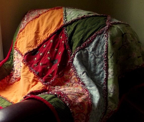 Crazy Quilt with Ruffled Seams