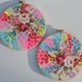 FANTASY FLORAL, Pair of Paintings on Vintage Textiles