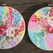 FANTASY FLORAL, Pair of Paintings on Vintage Textiles