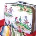 vintage upcycled suitcase, retro cowboy and indians fabric,  samsonite