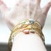 Sweet Auburn Bangle Set, Stackable Bracelet Set, Gem Stone Bangles, Stones in Settings Bracelet, Bezel Bangle