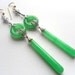 Art Deco Jade and Pave set earrings