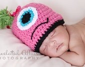 Mommy's Little Monster Crochet Baby Hat