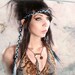 Braided Hair Headband hippy Bohemian Love Child black white Turquoise Blue hair hairpiece free spirit braid headdress playa