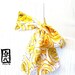 Silk Scarf. Scarf Ring. Hand Painted Silk Scarf Floral. MIYABI Scarflette Honey Gold Roses. Silk Scarves Takuyo. Made in USA. 6x24 in.
