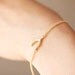 Sideways Wishbone Bracelet - gold horizontal lucky wishbone 14k gold fill jewelry by petitor etsy