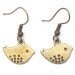 Antiqued Brass Bird Earrings