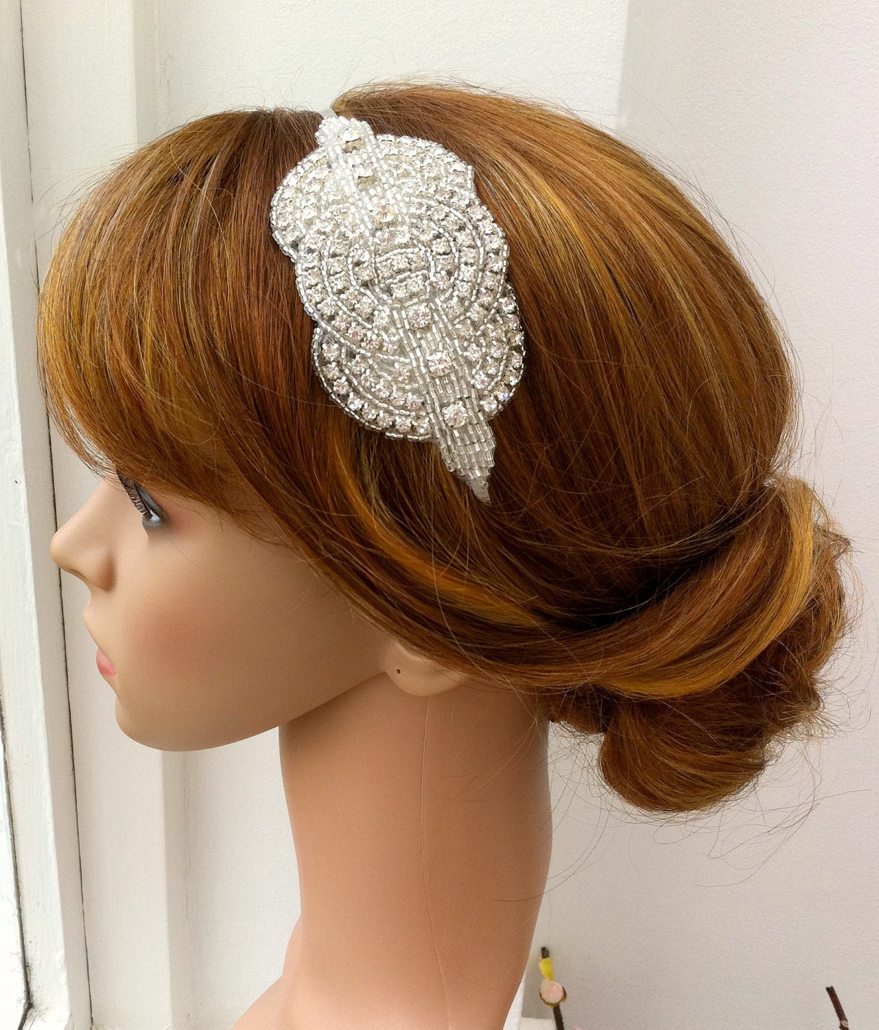 Art Deco headband, rhinestone headband, Art Deco headpiece