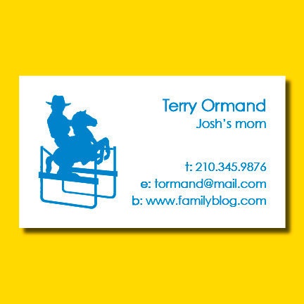 Color Silhouette Calling Cards - Set of 40