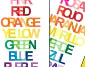 Rainbow Colors Art Prints in English & Spanish - (2) 11 x 17 Posters