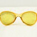 Vintage Yellow Plastic Sunglasses Amber Lense
