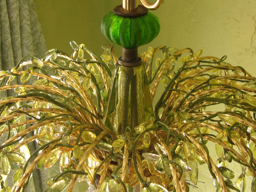 Chandelier, Crystal, Spring Blossom and Vine, One of a Kind
